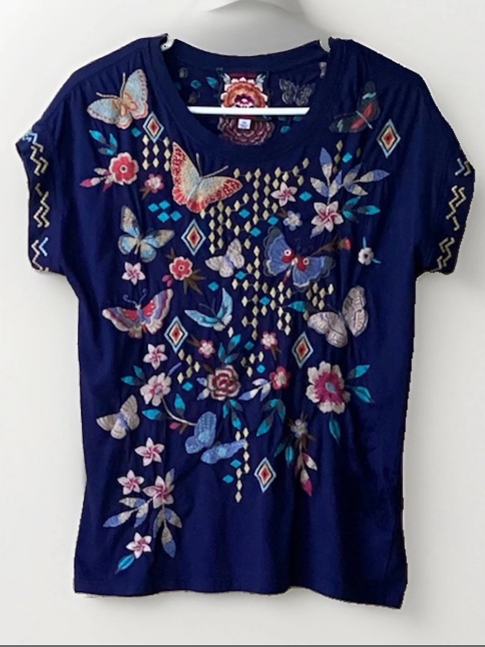 Johnny Was Mariposa Relaxed Tee Shirt Size XS